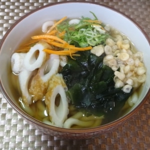 定番！　簡単！  たぬきうどん